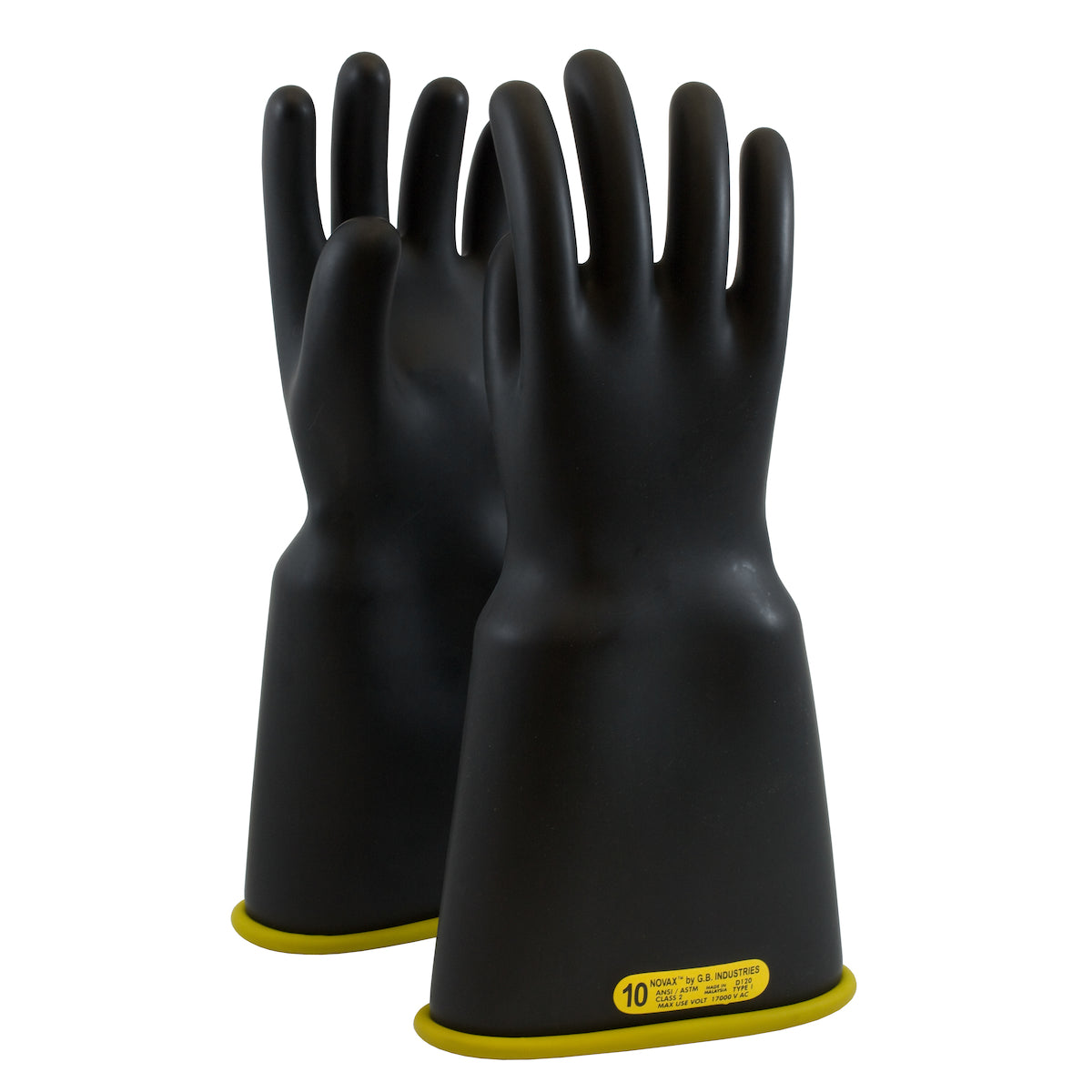 PIP NOVAX® Class 2 Yellow/Black Rubber Insulating Glove with Bell Cuff - 18", Size 10.5 154-2-18/10.5