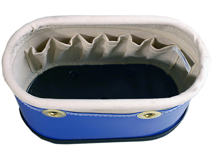 Heavy Canvas Oval Bucket, Hard Body Plastic Liner, 6 Inside Pockets 1800-HB