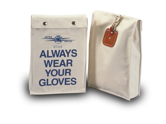 Canvas Bag for Low Voltage Gloves, Snap Fasteners Quick Release Snap on Back, 11" 2210