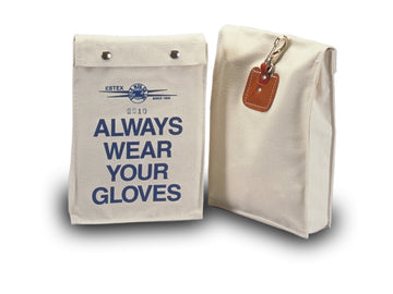 Estex Canvas Bag for Low Voltage Gloves, Snap Fasteners Quick Release Snap on Back, 11" 2210