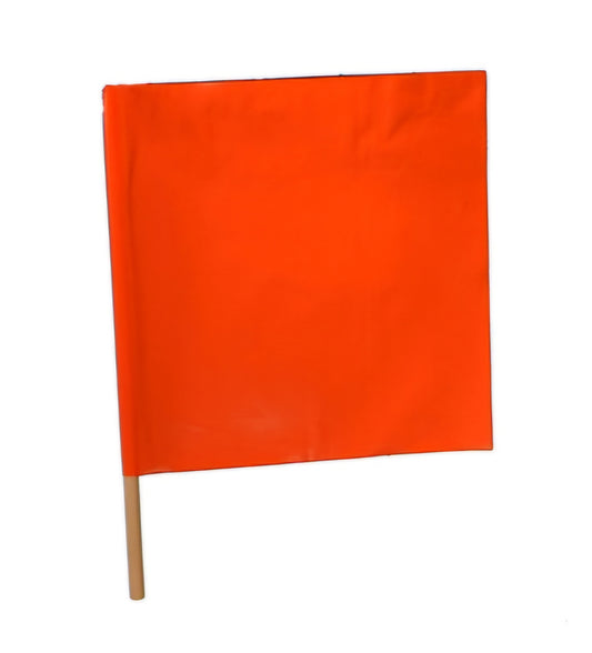 Bone Safety 18" Warning Flag w/ Wooden Dowel SIG-FLAG-WD18