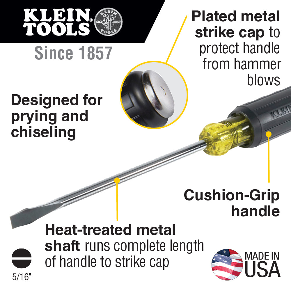 Klein 5/16-Inch Keystone Demolition Driver, 7-Inch Shank 602-7DD