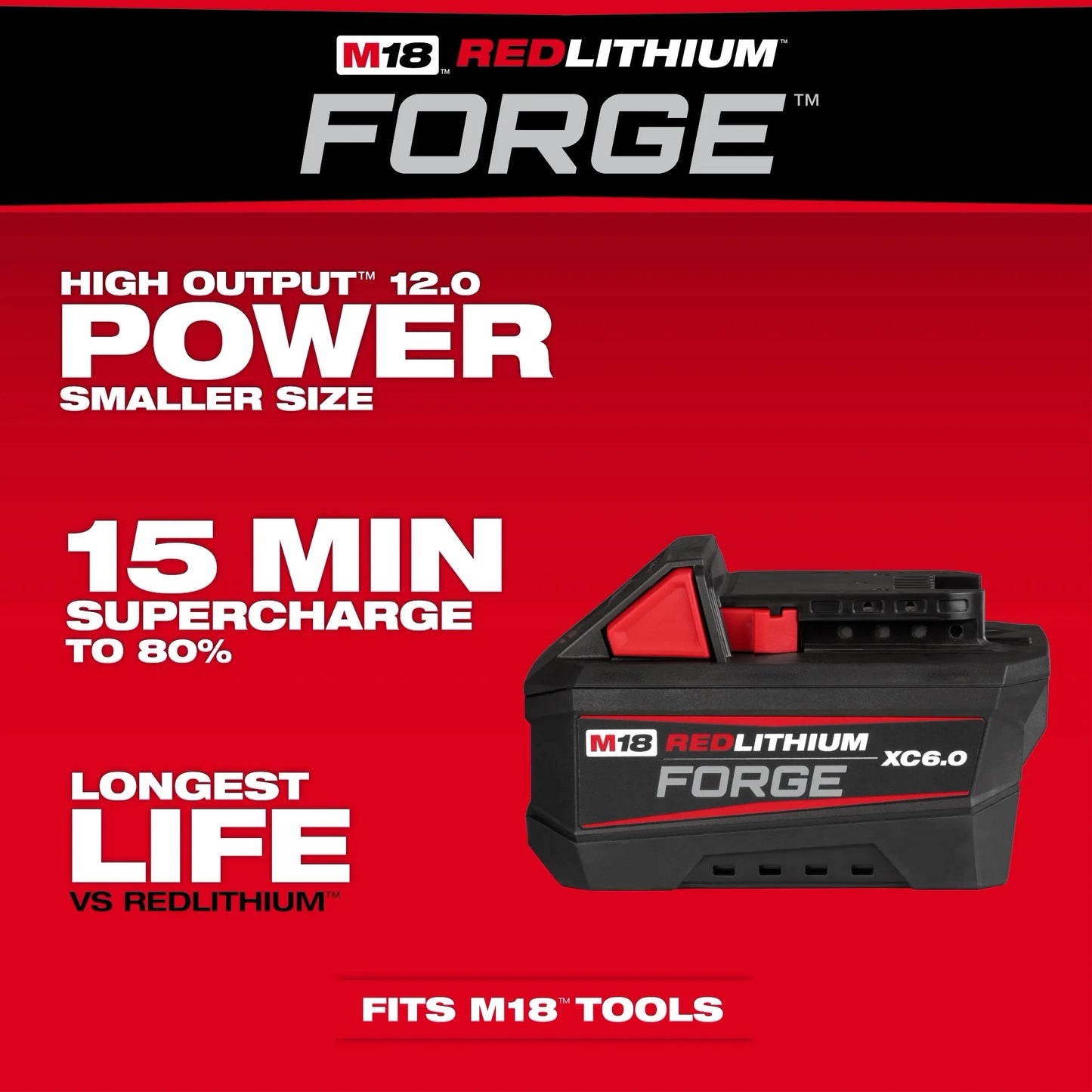 Milwaukee M18™ REDLITHIUM™ FORGE™ XC6.0 Battery Pack 48-11-1861