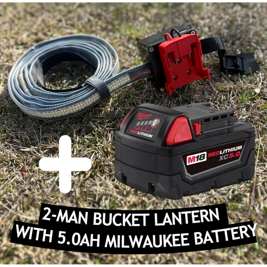 2-Man Bucket Lantern & Milwaukee Battery Combo