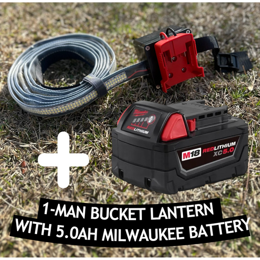 1-Man Bucket Lantern & Milwaukee Battery Combo