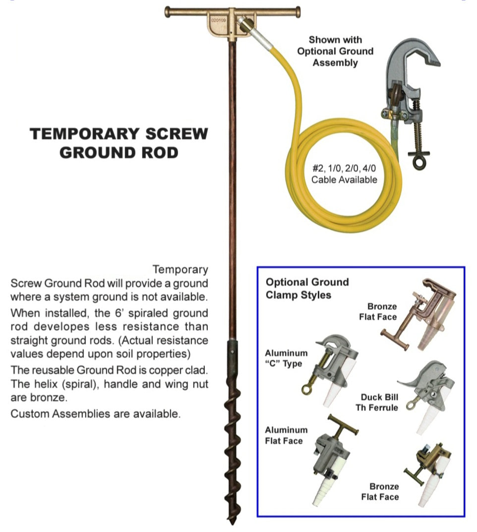 6' Temporary Screw Ground Rod