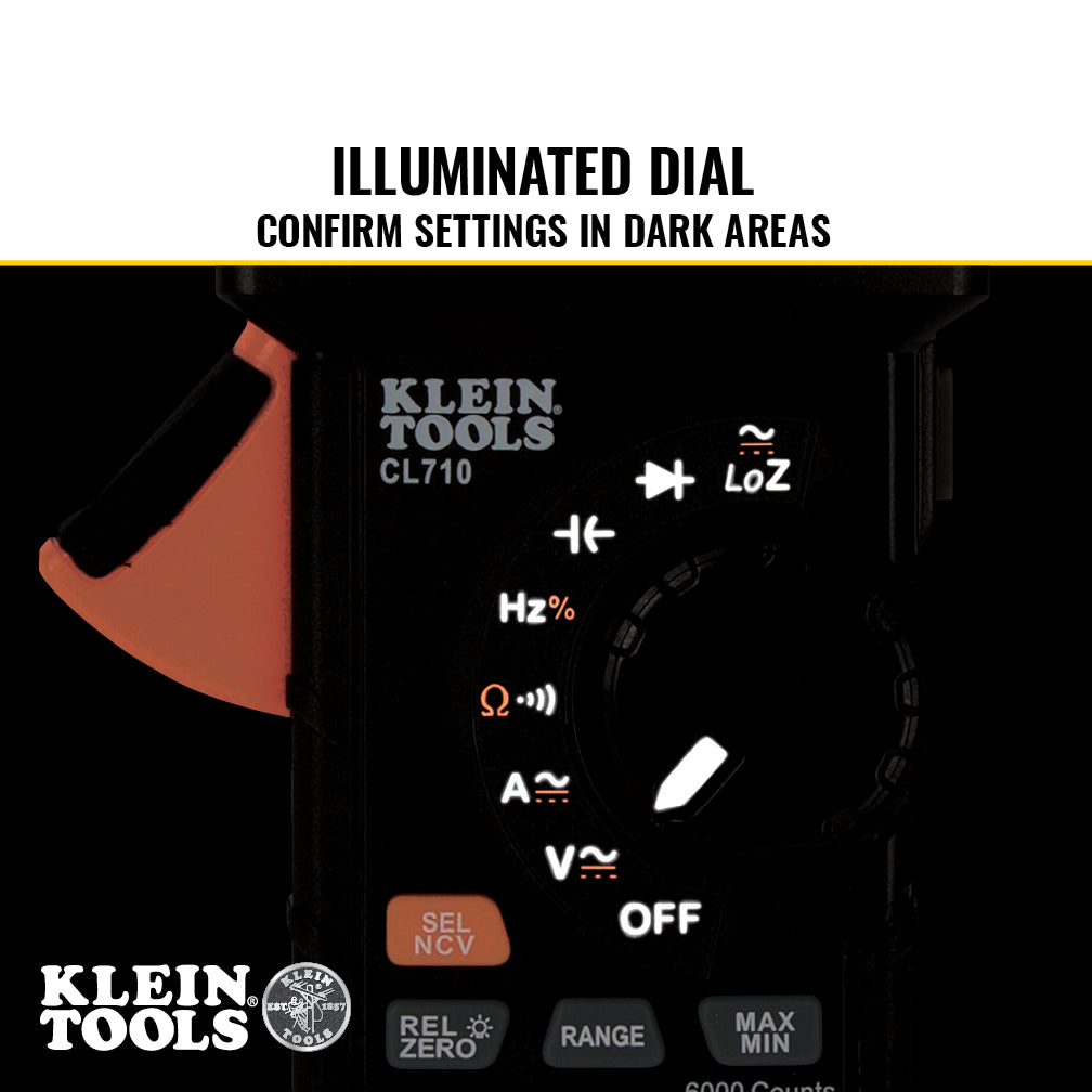Klein 600A AC/DC Auto-Ranging Digital Pro Clamp Meter CL710