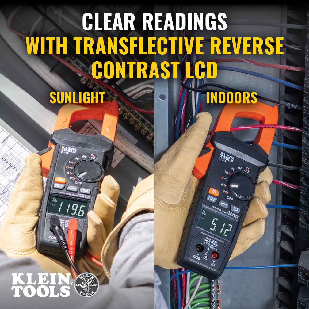Klein 600A AC/DC Auto-Ranging Digital Pro Clamp Meter CL710