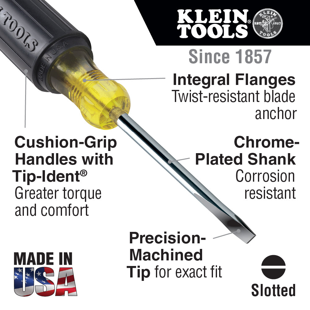 5/16-Inch Keystone Screwdriver, 6-Inch Round Shank 602-6