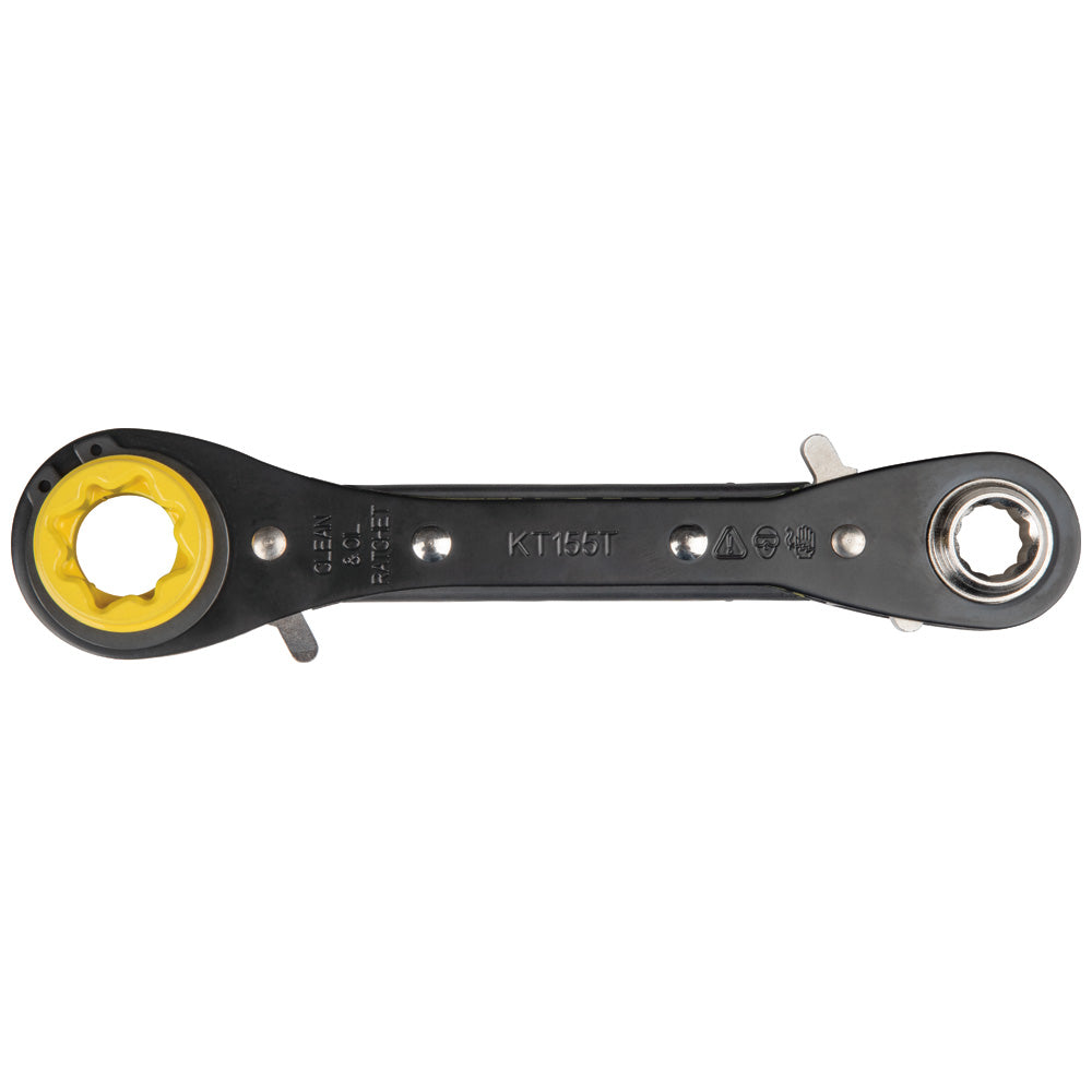 Klein 6-in-1 Lineman's Ratcheting Wrench KT155T