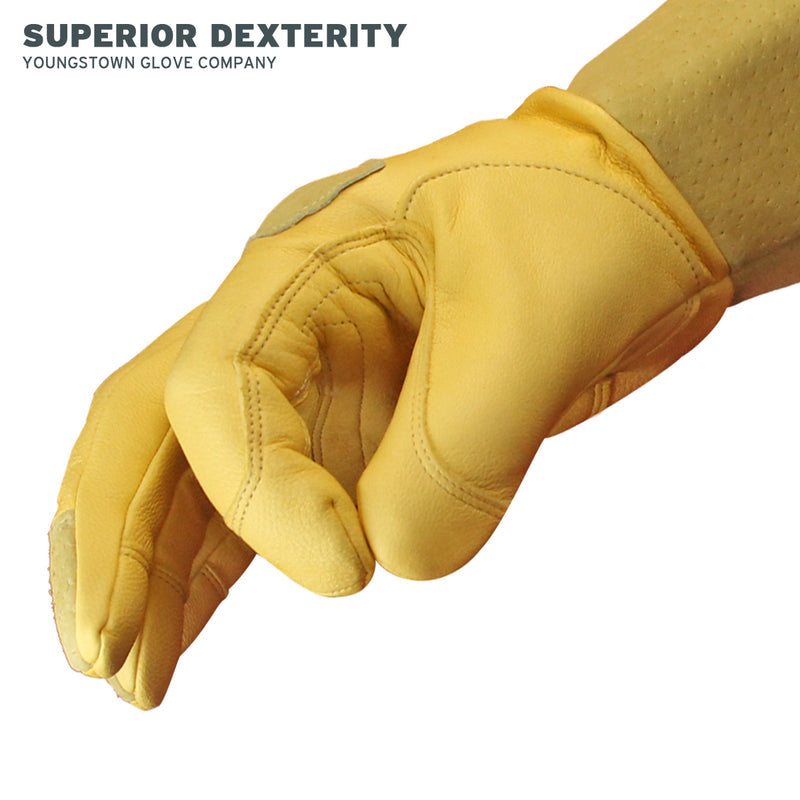 Leather Utility Wide-Cuff Work Gloves Size Large 11-3255-60-L