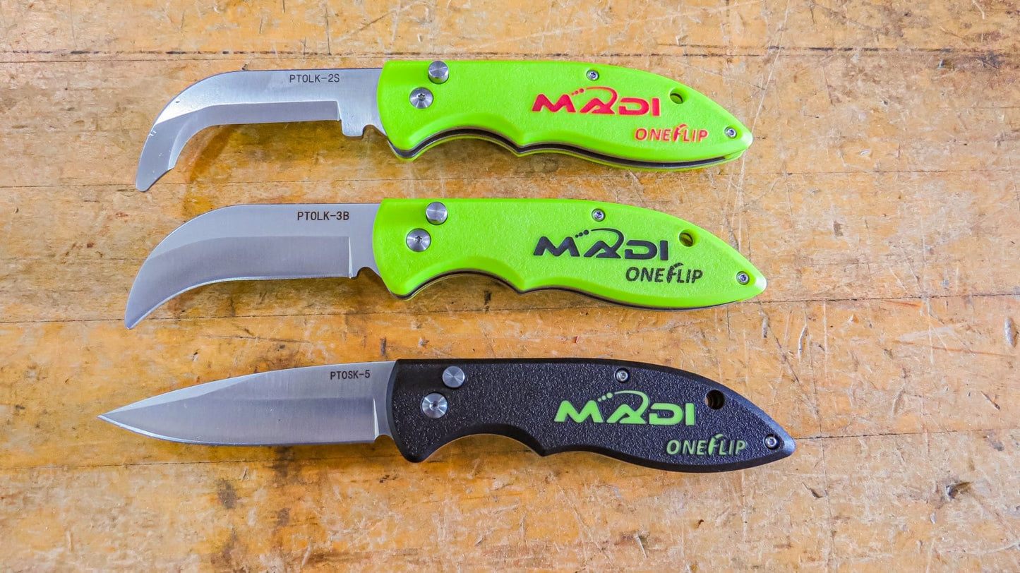 MADI OneFlip™ Safety Blade Lineman Knife PTOLK-2S