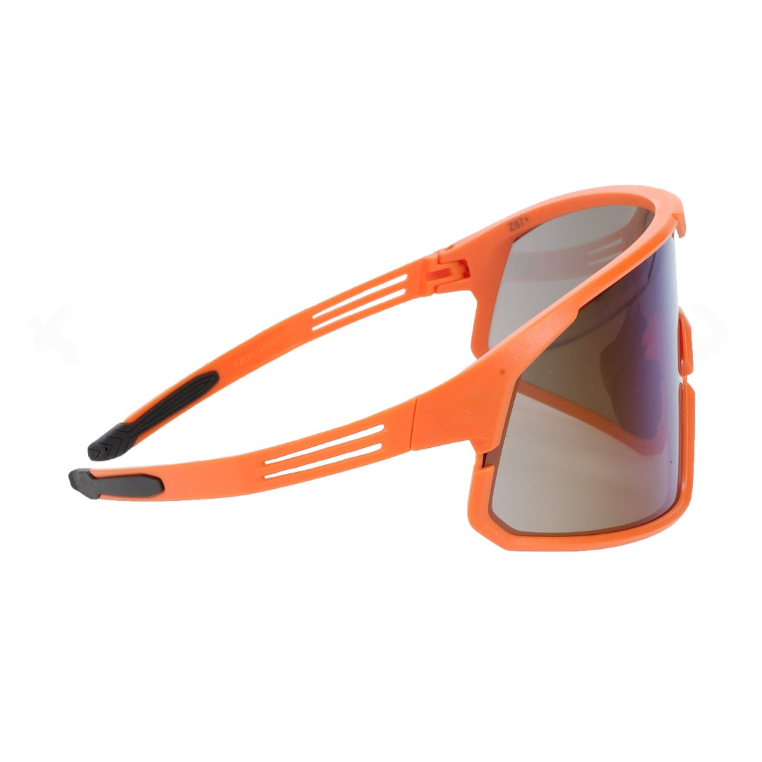 PIP Site Boss Enhanced Coverage Full Frame Safety Glasses, with Hi-Vis Orange Frame, Blue Mirror Plus PRO Lens, and Anti-Scratch Coating 250-43-0006