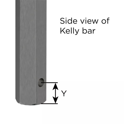 Anchor Tool, Kelly Bar Adapter, 2.5" Hex, 10,000 ft-lb Rating 630011HD