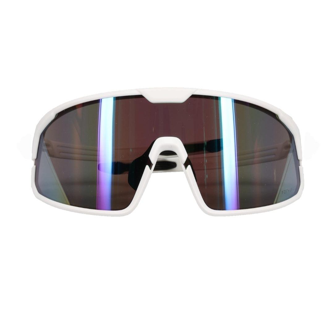 PIP Site Boss Enhanced Coverage Full Frame Safety Glasses, with White Frame, Green Mirror Plus PRO Lens, and Anti-Scratch Coating 250-43-0008