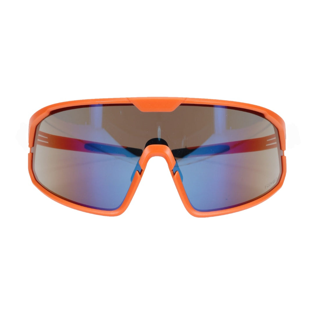 PIP Site Boss Enhanced Coverage Full Frame Safety Glasses, with Hi-Vis Orange Frame, Blue Mirror Plus PRO Lens, and Anti-Scratch Coating 250-43-0006