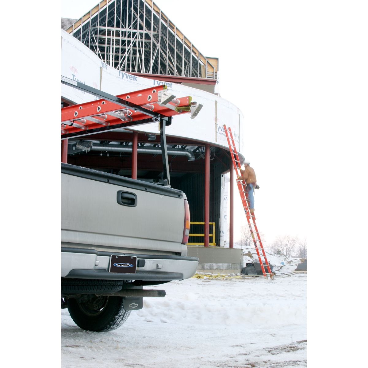 16ft Type IA Fiberglass D-Rung Extension Ladder D6216-2