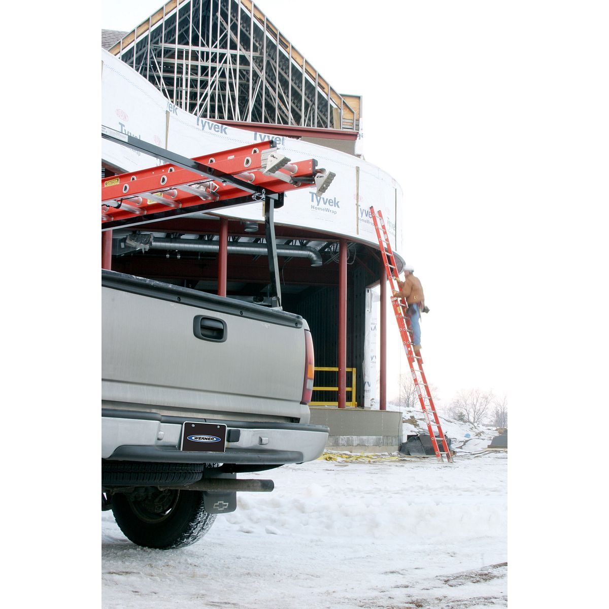 16ft Type IA Fiberglass D-Rung Extension Ladder D6216-2