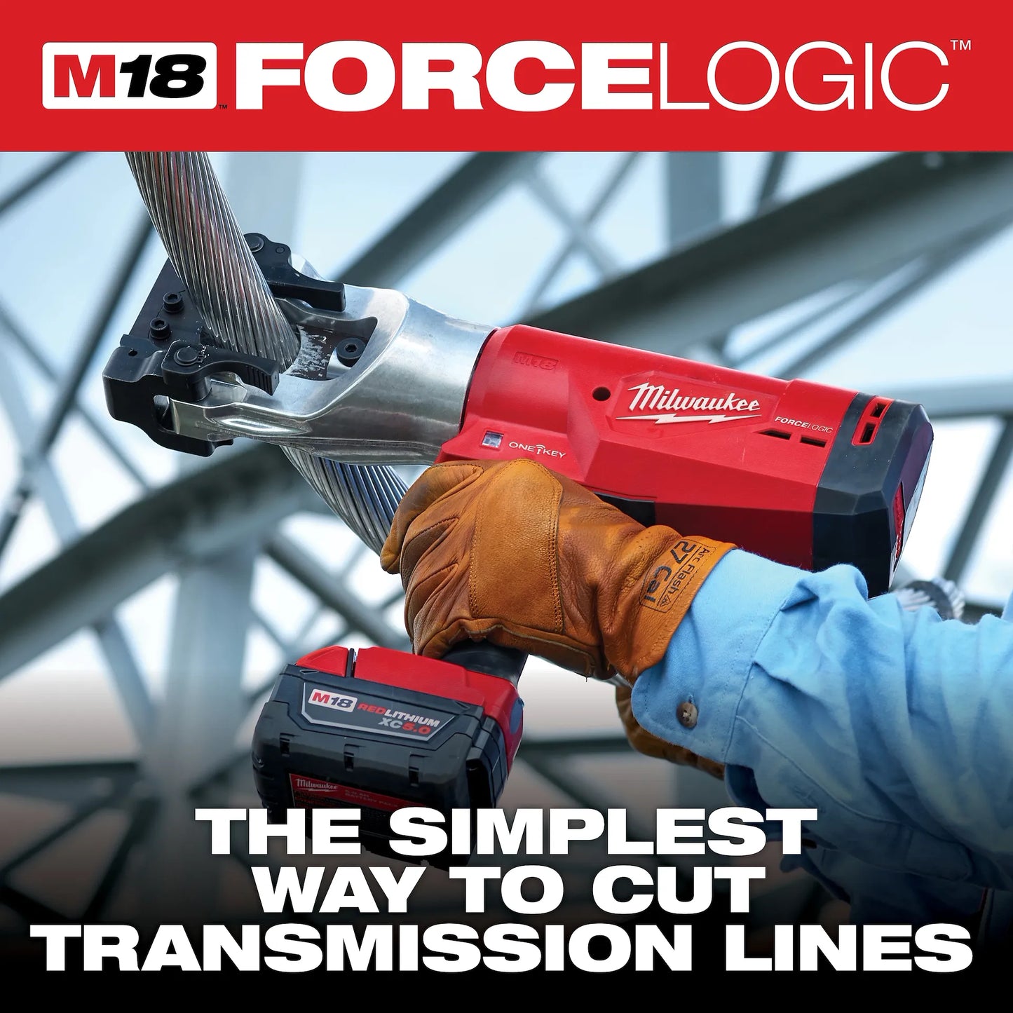 Milwaukee M18 FORCE LOGIC 1590 ACSR Cable Cutter Transmission Wire Cutter ONE KEY 2777-20