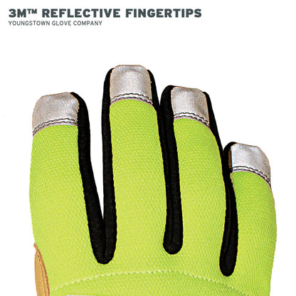 Youngstown Cut Resistant Safety Lime Hybrid Work Gloves 12-3190-10