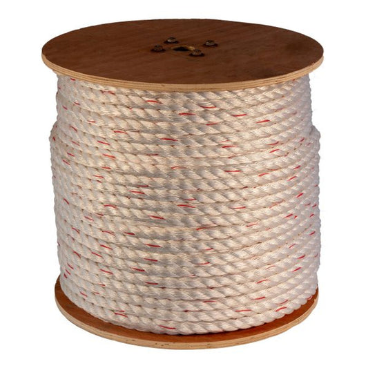 Estex 1/2"x600' 3-Strand Orange Tracer Handline Rope 2BU-225-16-05-6