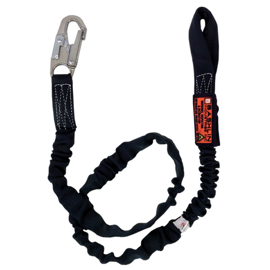 6' Tubular Nylon Web Lanyard with Polyester Shock Absorbing Core, Snap Hook and Loop End 2805-6HL