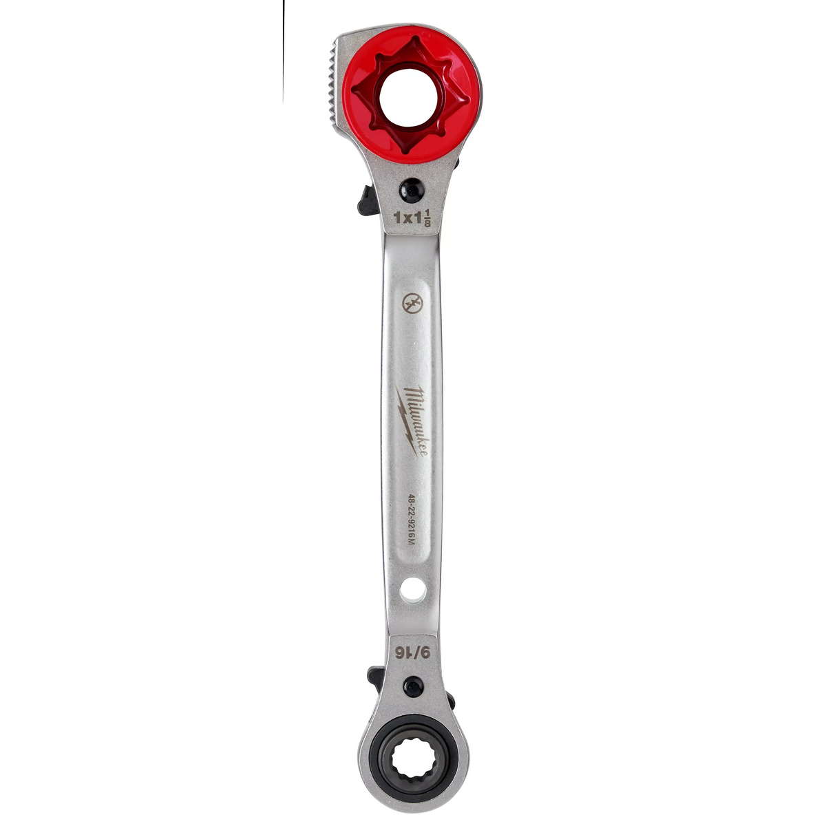 Milwaukee 48-22-9216M Lineman's 5-in-1 Ratcheting Wrench with Milled Strike Face