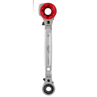 Milwaukee 48-22-9216M Lineman's 5-in-1 Ratcheting Wrench with Milled Strike Face