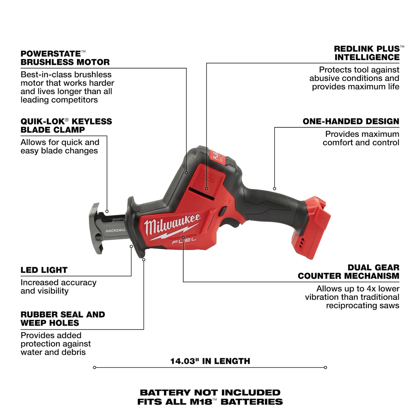 Milwaukee M18 FUEL™ Hackzall® (Tool Only) 2719-20