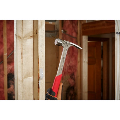 Milwaukee 28 oz Milled Face Framing Hammer Steel Handle 48-22-9029