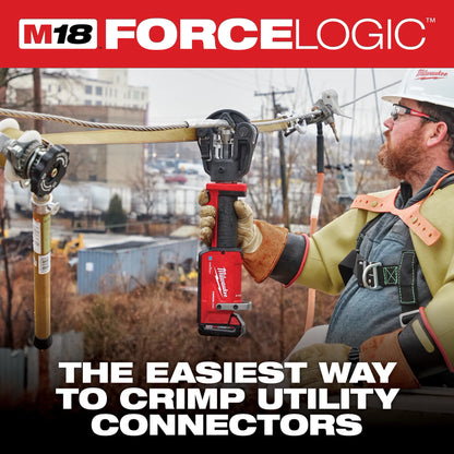 Milwaukee M18 FORCE LOGIC 11 Ton Dieless Utility Crimper 1000MCM ONE KEY 2876-20