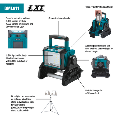 18V LXT® Lithium-Ion Cordless/Corded Work Light DML811