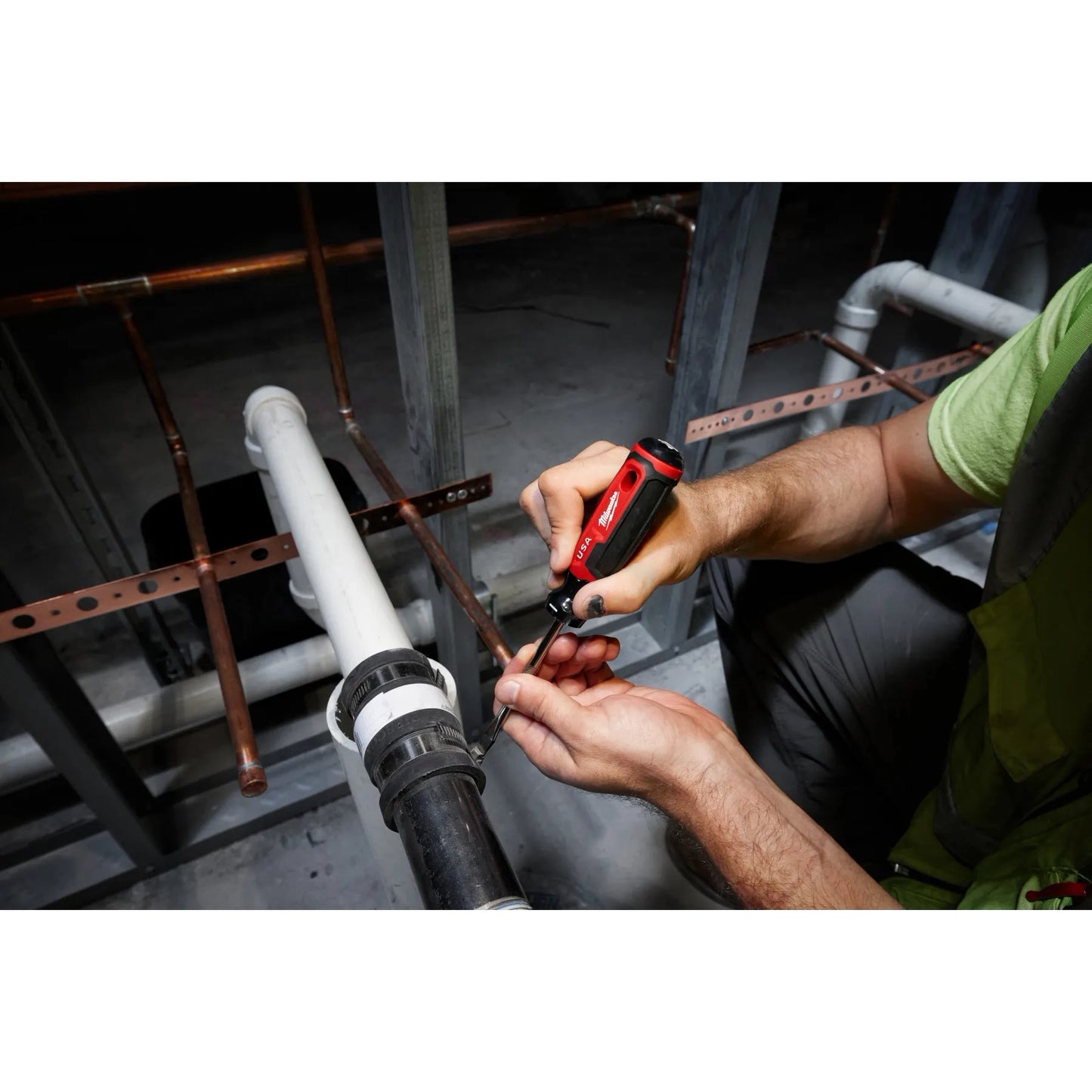 Milwaukee Slotted Screwdriver 3/8in x 8in Cushion Grip Heavy Duty MT209