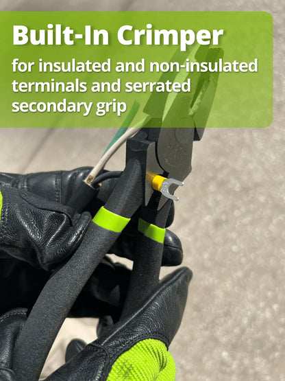 MADI 9" High Leverage Lineman Pliers with Crimper and Secondary Gripping Surface LMP-1