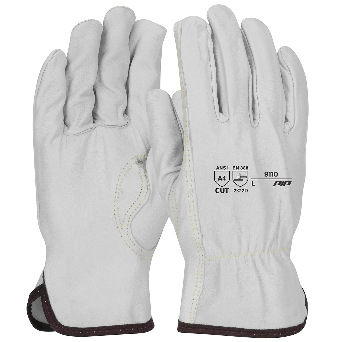 Economy Top Grain Sheepskin Leather Drivers Glove with Aramid Blended Lining, Size Extra Extra Large 9110/2X