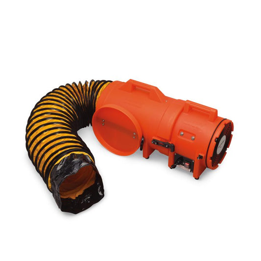 8″ Axial AC Plastic Blower w/ Compact Canister & Ducting 9533-25