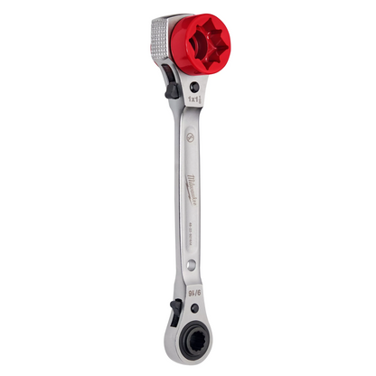 Milwaukee 48-22-9216M Lineman's 5-in-1 Ratcheting Wrench with Milled Strike Face