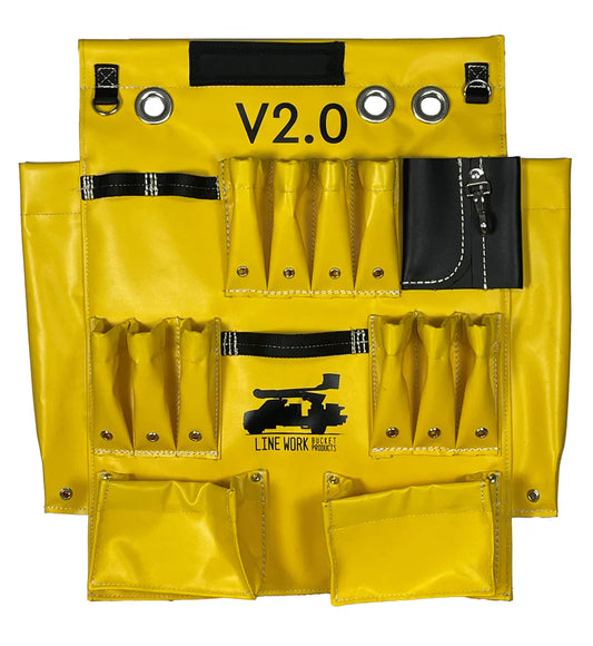 Line Work Bucket 2.0 Tool Apron Heavy Duty Canvas Bucket Organizer with Magnet Hooks 1024B