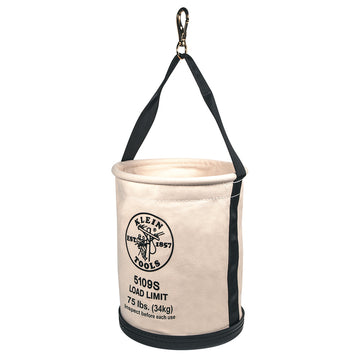 Klein Canvas Bucket, Straight Wall with Swivel Snap, 12-Inch 5109S