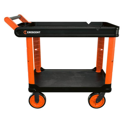 Crescent IUC2S8CBM RAILWORKS 2-Shelf Industrial Utility Cart with 8" Casters