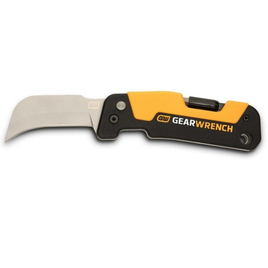 GEARWRENCH GWKHBFDSMT Lineman Folding Hawkbill Knife with Multi-Tool