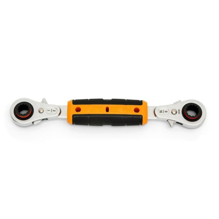GEARWRENCH GWULRW41 4-in-1 Isolated Lineman Ratcheting Box Wrench