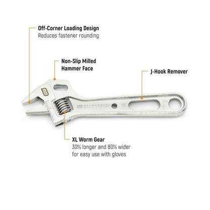 GEARWRENCH GWAU310VS 10" Lineman Adjustable Wrench