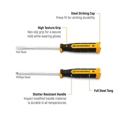 GEARWRENCH GWSD2PCSETU 2-Piece Lineman Screwdriver Set