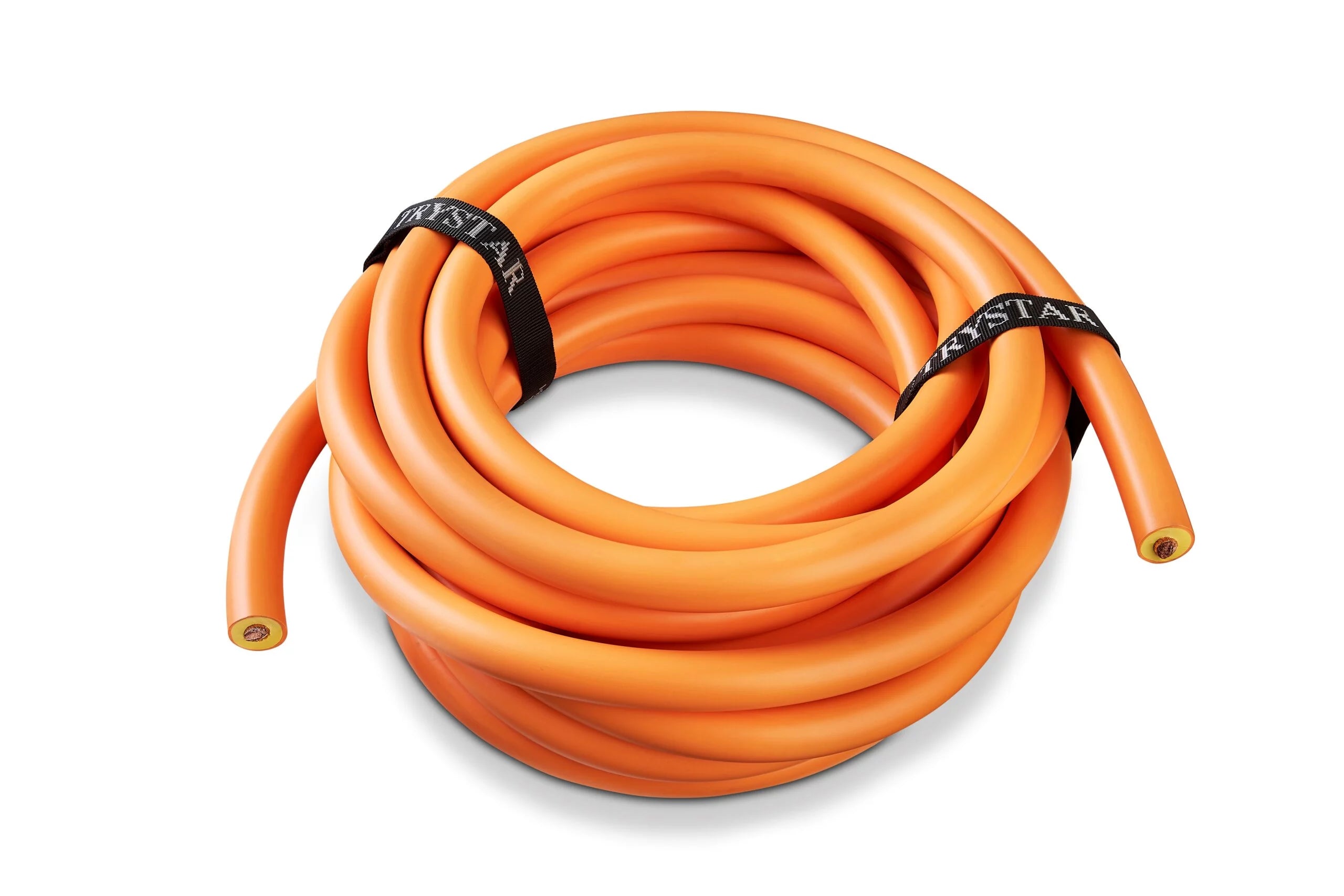 Orange insulated jumper cable