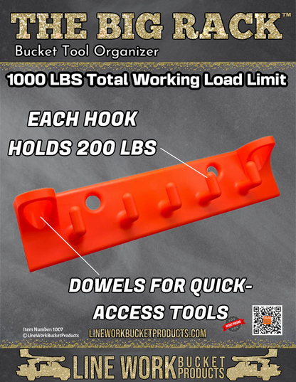 Line Work Bucket Big Rack Tool Organizer Bucket Mount 1003