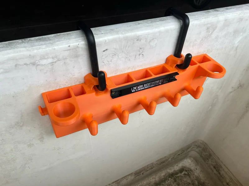 Line Work Bucket Products Big Rack Double D Tool Organizer with Magnet Bucket Mount 1027
