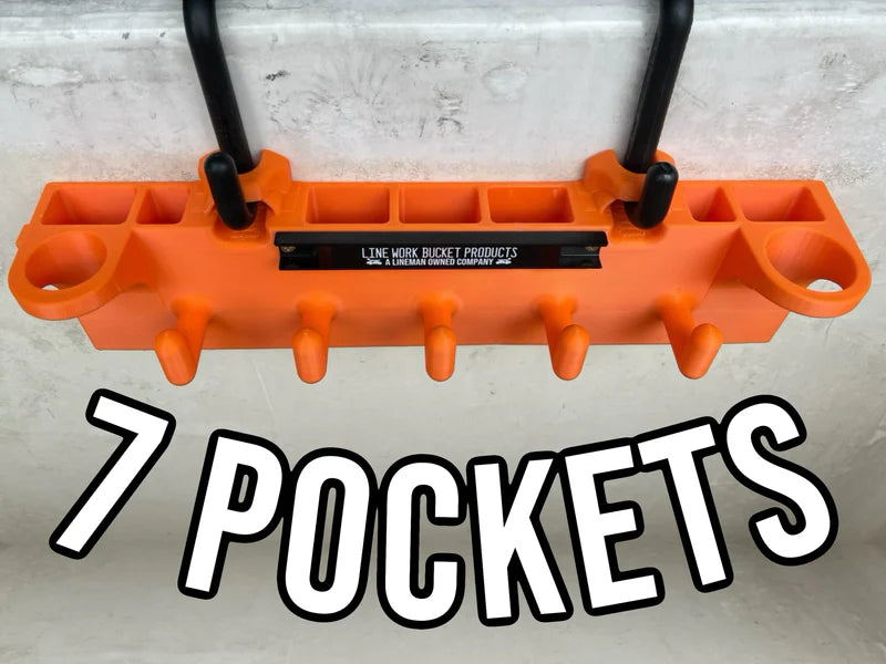 Line Work Bucket Products Big Rack Double D Tool Organizer with Magnet Bucket Mount 1027