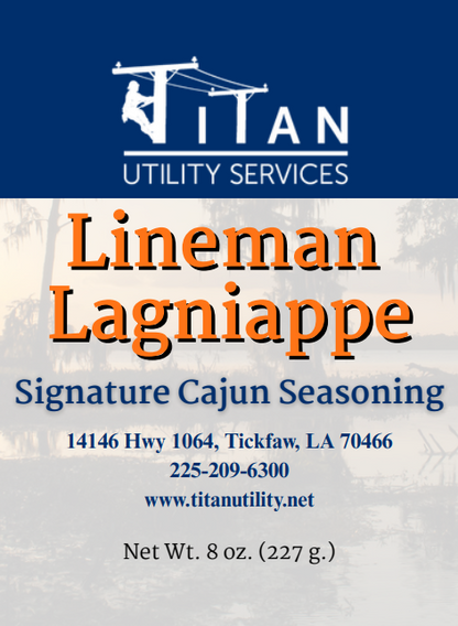 Lineman Lagniappe Signature Cajun Seasoning 8 oz Can