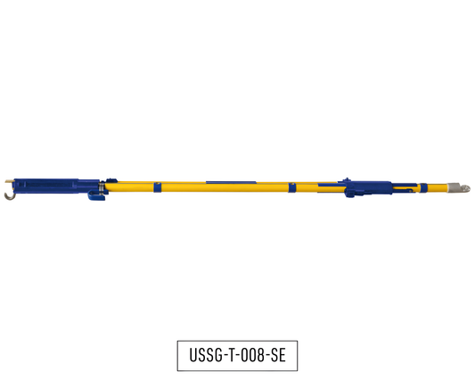 Utility Solutions BLUE STRIPE Telescopic Shotgun Hot Stick 5ft-8ft Spline or Rubber End